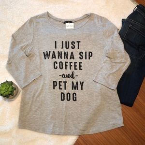 3/4 Sleeved Graphic Tee - Size Small